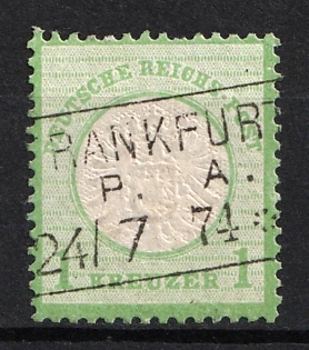 1872 1kr German Empire, Large Breast Plate, Germany (Used)