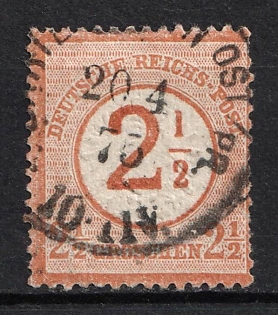 1874 2.5gr on 2.5gr German Empire, Germany (Used)