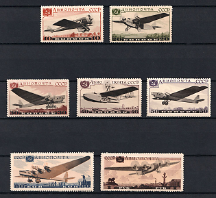 1937 Aviation of the USSR, Soviet Union, USSR, Russia, Airmail (Full Set, MNH)