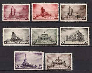 1937 Architecture of New Moscow, Soviet Union, USSR, Russia (Full Set, MNH)