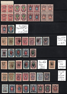 Russia, Civil War, Small Collection of Wrangel Different Issues