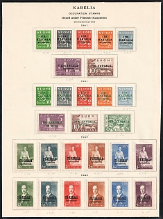 1941-42 Karelia, Finland, Finnish Occupation, Small Collection of Different Issues
