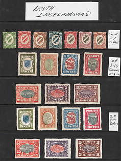 1920 Ingermanland, Russia, Civil War, Small Collection of Different Issues