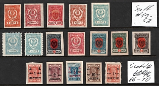 Far Eastern Republic (DVR), Russia, Civil War, Small Collection of Different Issues