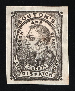 2c Dispatch Post, Bouton's City, Courier Local Post, United States, Ex Johnstone & Waterhouse
