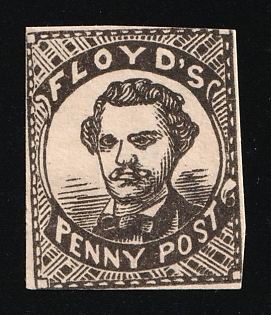 1c Floyd's Penny Post, Chicago, Courier Local Post, United States, Ex Johnstone & Waterhouse