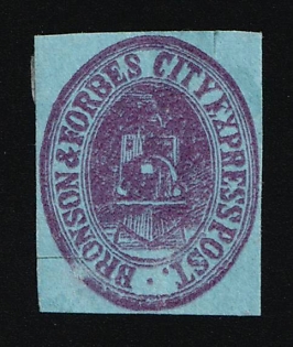 1c Bronson's and Forbes City Express Post, Chicago, Courier Local Post, United States, Ex Johnstone & Waterhouse
