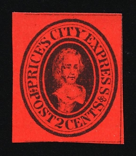 2c Prices City Express, New York, Courier Local Post, United States, Ex Johnstone & Waterhouse