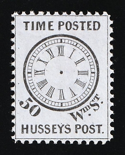 1c Hussey's Post, New York, Courier Local Post, United States, Ex Johnstone & Waterhouse