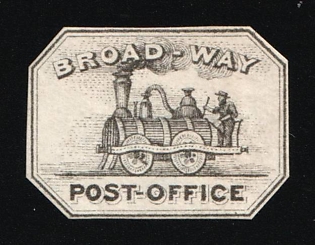 1c Broadway Post Office, New York, Courier Local Post, United States, Ex Johnstone & Waterhouse