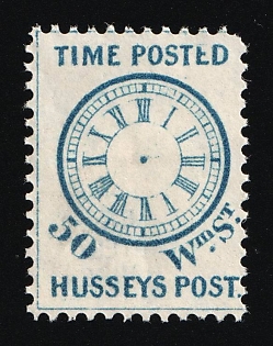 Hussey's Post, New York, Courier Local Post, United States, Ex Johnstone & Waterhouse