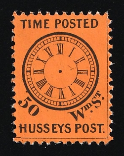Hussey's Post, New York, Courier Local Post, United States, Ex Johnstone & Waterhouse