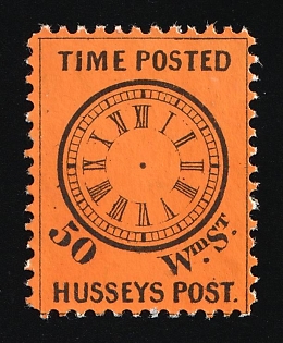 Hussey's Post, New York, Courier Local Post, United States, Ex Johnstone & Waterhouse