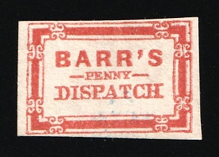 Barr's Penny Dispatch, Lancaster, Pa lV, United States, Ex Johnstone & Waterhouse