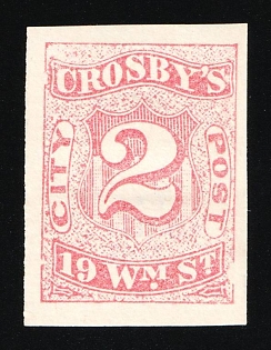 2c Crosby's City Post, New York, United States, Ex Johnstone & Waterhouse