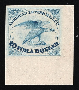 5c American Letter Mail Co., Courier Local Post, United States, Ex Johnstone & Waterhouse (Corner Margin, Proof)