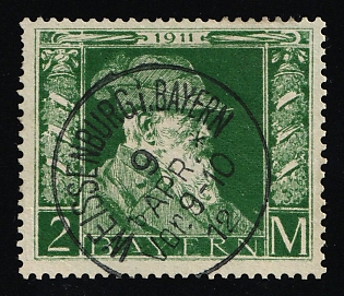 1911 2m Bavaria, German States, Germany (Type I, Signed, Used)