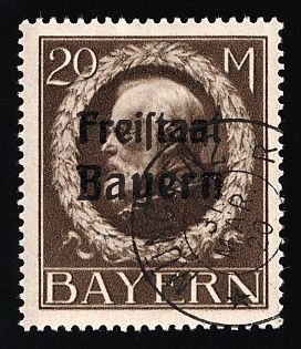 1919 20m Bavaria, German States, Germany (Used)