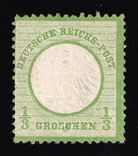 1872 1/3gr German Empire, Small Breast Plate, Germany (Certificate)