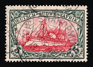 1906 5m South West Africa, German Colonies, Kaiser’s Yacht, Germany (Signed, Used)