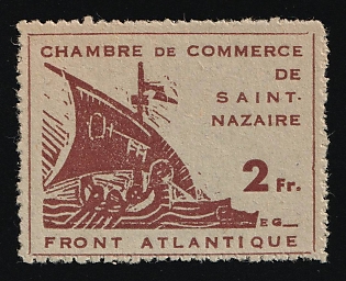 1945 2fr Saint-Nazaire, German Occupation of France, Germany