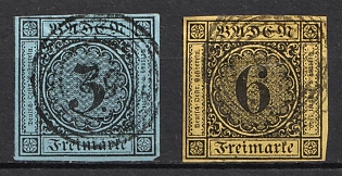 1853-54 Baden, German States, Germany (Used)