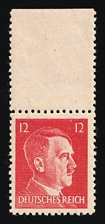 1944 12pf Anti-German Propaganda, Forgery of Hitler Issue (Margin, Signed)