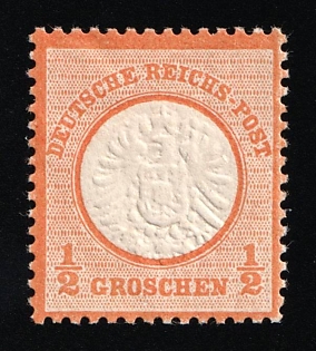 1872 1/2gr German Empire, Large Breast Plate, Germany