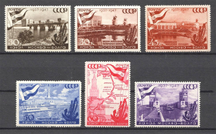 1947 USSR Moscow-Volga Canal (Full Set, MNH)