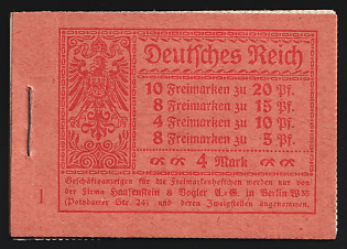 1920 Complete Booklet with stamps of Weimar Republic, Germany