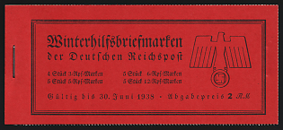 1937 Complete Booklet with stamps of Third Reich, Germany, Excellent Condition