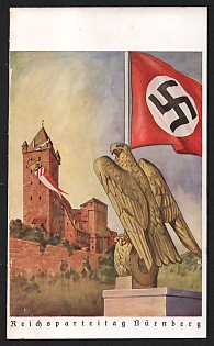 1933-1945 'Nuremberg Reich Party Rally' Proof Nazi Propaganda Postcard