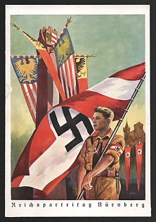 1933-1945 'Nuremberg Reich Party Rally' Proof Nazi Propaganda Postcard