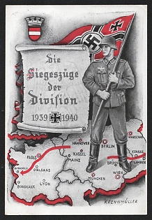 1939-1940 'The Division's Victories 1939-1940' Nazi Propaganda Postcard