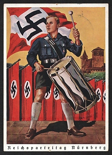 1938 'Reich Party Congress Nuremberg' Nazi Propaganda Postcard