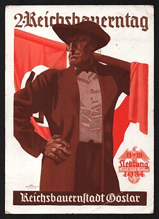 1934 'Reich Farmers' Congress, Reich Farmers' Town Goslar' Nazi Propaganda Postcard