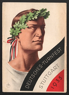 1933 'German Gymnastics Festival Stuttgart 1933' Nazi Propaganda Postcard
