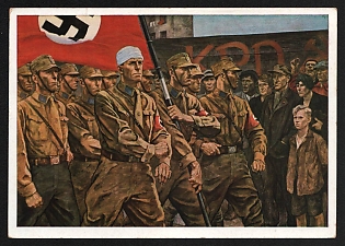 1933-1945 'That Was Sa' Nazi Propaganda Postcard
