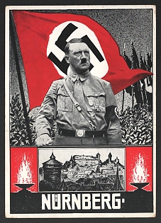 1934 'Nurnberg' Nazi Propaganda Postcard
