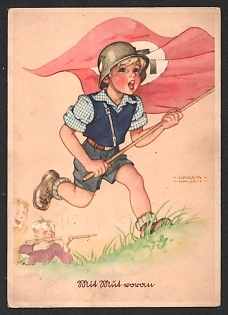 1943 'This Must Be from Lunsers Havsen' Nazi Propaganda Postcard