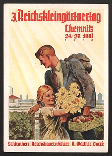 1937 'Reich Allotment Gardeners' Day Chemnitz, June 24-27, 1937' Nazi Propaganda Postcard