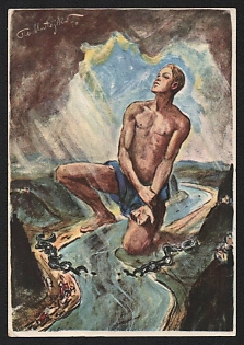 1930 'In Commemoration of the Liberation of the German Rhine in 1930' Nazi Propaganda Postcard