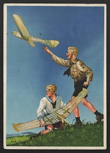 1937 'German Air Sports Association' Nazi Propaganda Postcard