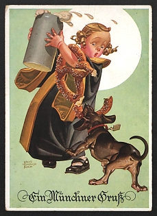 1941 'A Munich Greeting' Nazi Propaganda Postcard