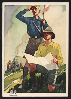 1933-1945 'True Colors are Especially Important in Clothing for Sports and Games' Nazi Propaganda Postcard