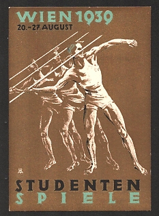1939 'Vienna 1939 August 20-27 Student Games' Nazi Propaganda Postcard