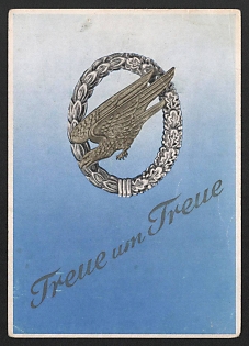 1933-1945 'Loyalty for Loyalty' Nazi Propaganda Postcard