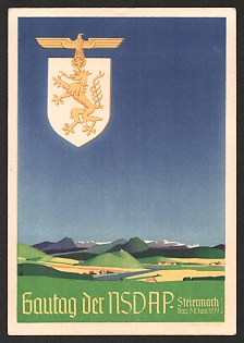 1939 'Gautag of the NSDAP-Styria Graz, June 7-11, 1939' Nazi Propaganda Postcard