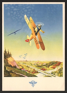 1938 'Hanover Airshow, September 25, 1938' Airplane Nazi Propaganda Postcard