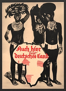1933-1945 'Here, Too, Lies German Land' Nazi Propaganda Postcard